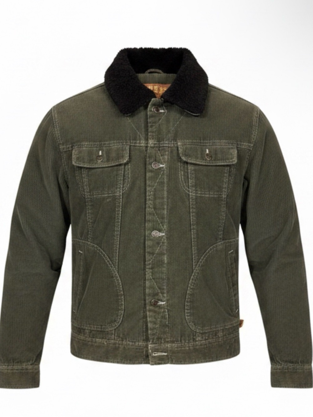 Vintage Y2K Maui and Sons Green Corduroy Lined trucker Style Jacket NO SIZE
